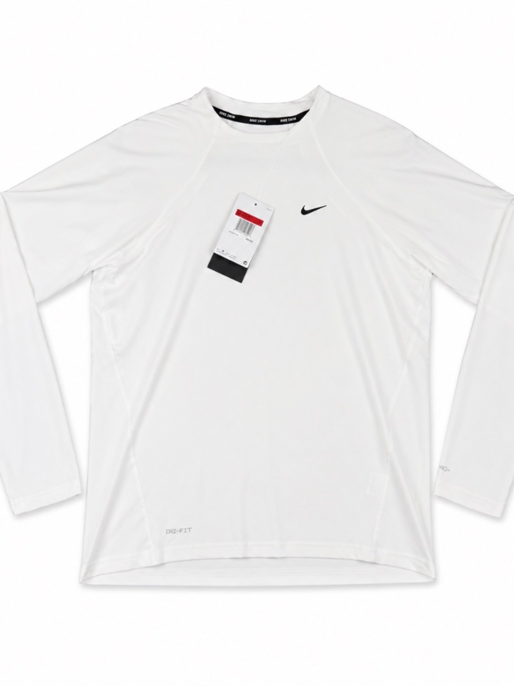 Share Nike Swim Shirt Mens Large White Dri-FIT Long Sleeve Rash Guard UPF 40+ NW